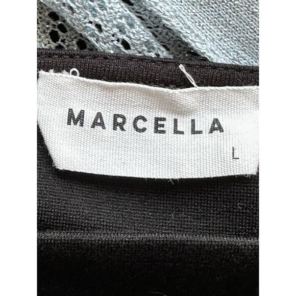 MARCELLA NYC Innogen Jersey A-Line Pocket Fit Flare Maxi Dress Black Size Large - Picture 2 of 13